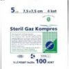 Steril Gaz Kompres-7,5 x 7x5 4 Kat-100 lük paket