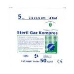 Steril Gaz Kompres-7,5 x 7x5 4 Kat-50 lik paket